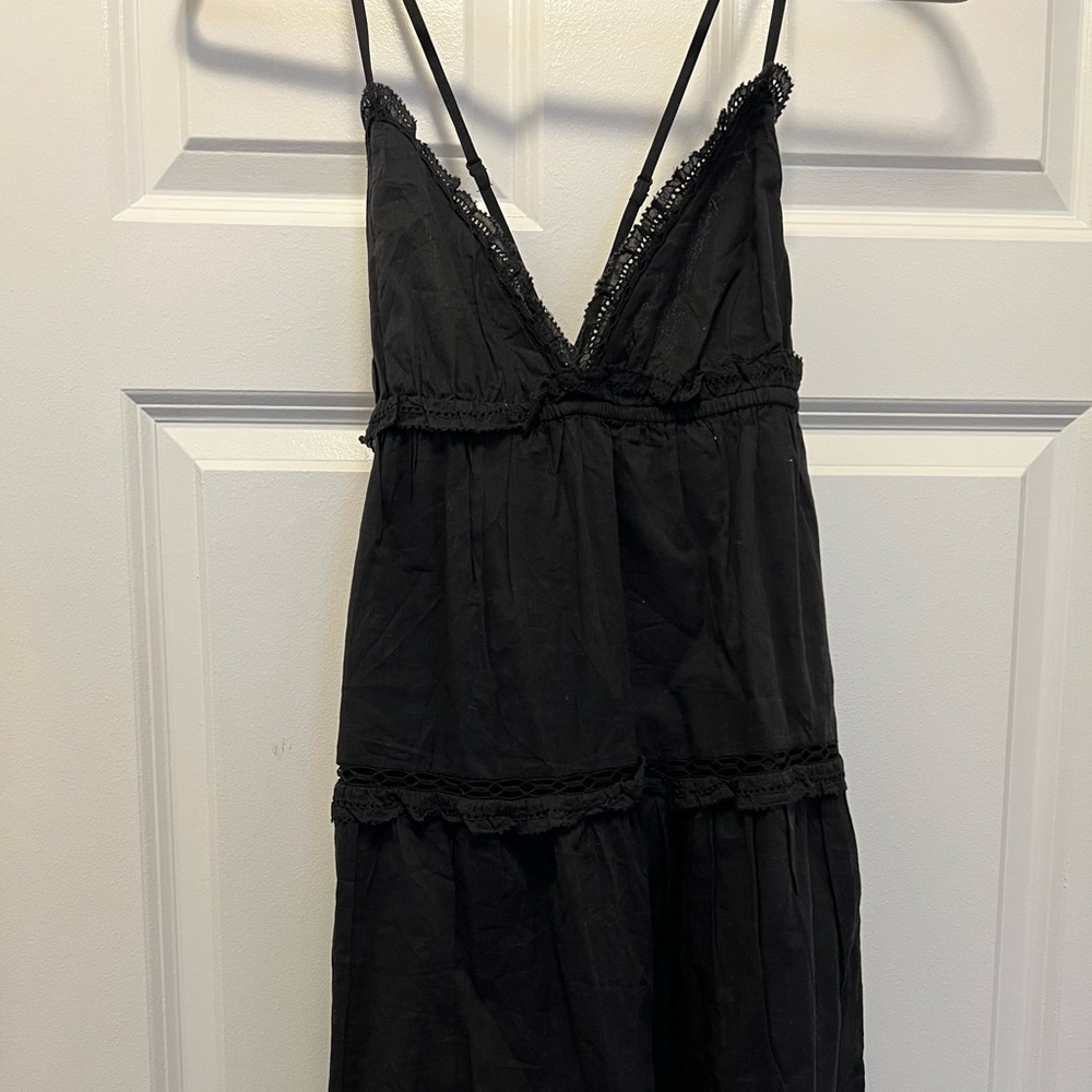 Black cross back dress from Aritzia